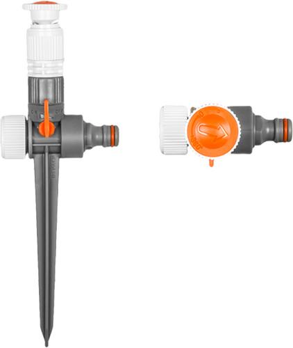 WhiteLine nastaviteľný postrekovač 0 - 360 °, s hrotom a ventilom, adaptér Standard